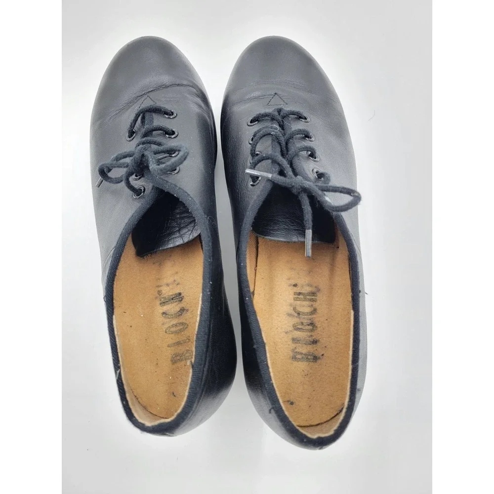 Bloch Black Leather Oxford Tap Dance Shoes,‎ Kids Size 8